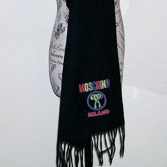 NWT Moschino Blk Scarf - Picture 4 of 6
